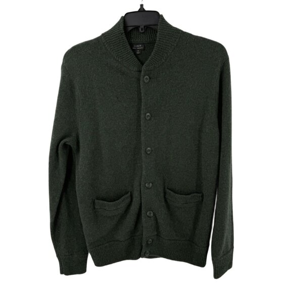 J.Crew Womens 100% Lambs Wool Button Front Grandpa Carigan Sweater Size Medium - Picture 1 of 7